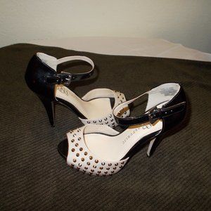 Rock and Republic studded platform heels,  size  6
